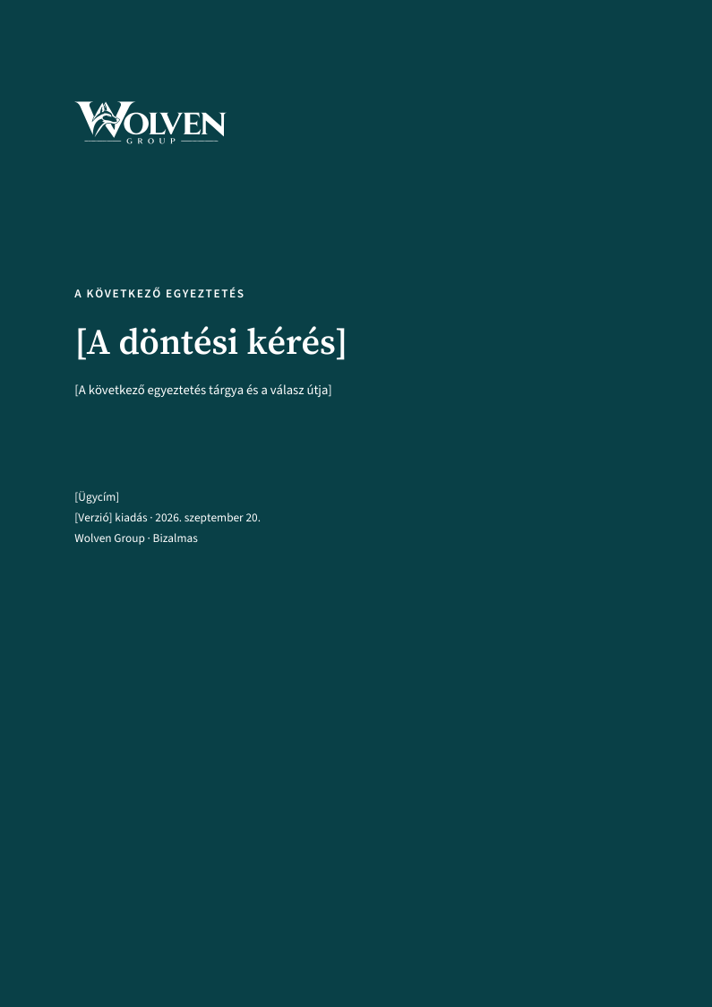 Záróoldal – a Wolven általános jelentésmintája
